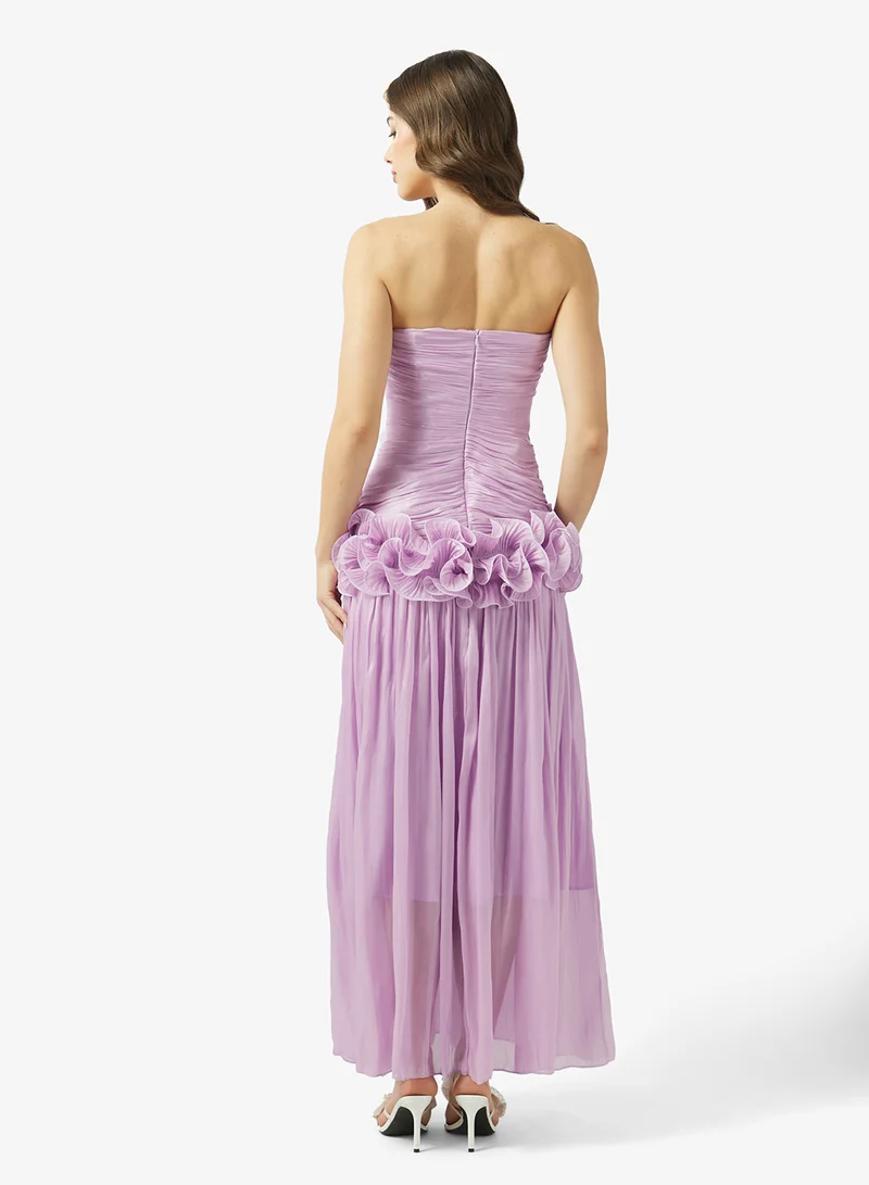 Ginger Boutique Sweetheart Neckline Gather Detail Dropwaist Dress